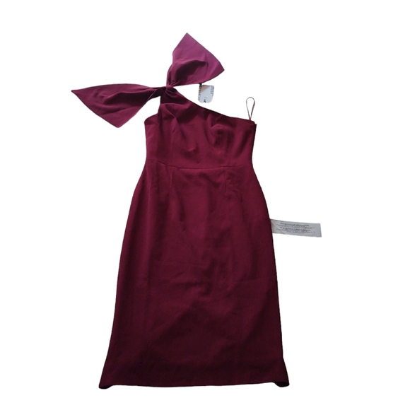 *SALE* NWT Dress The Population Burgundy Tiffany Dress Size L - Picture 10 of 11